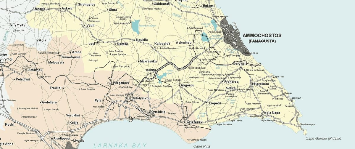 Mapa de ayia napa Chipre