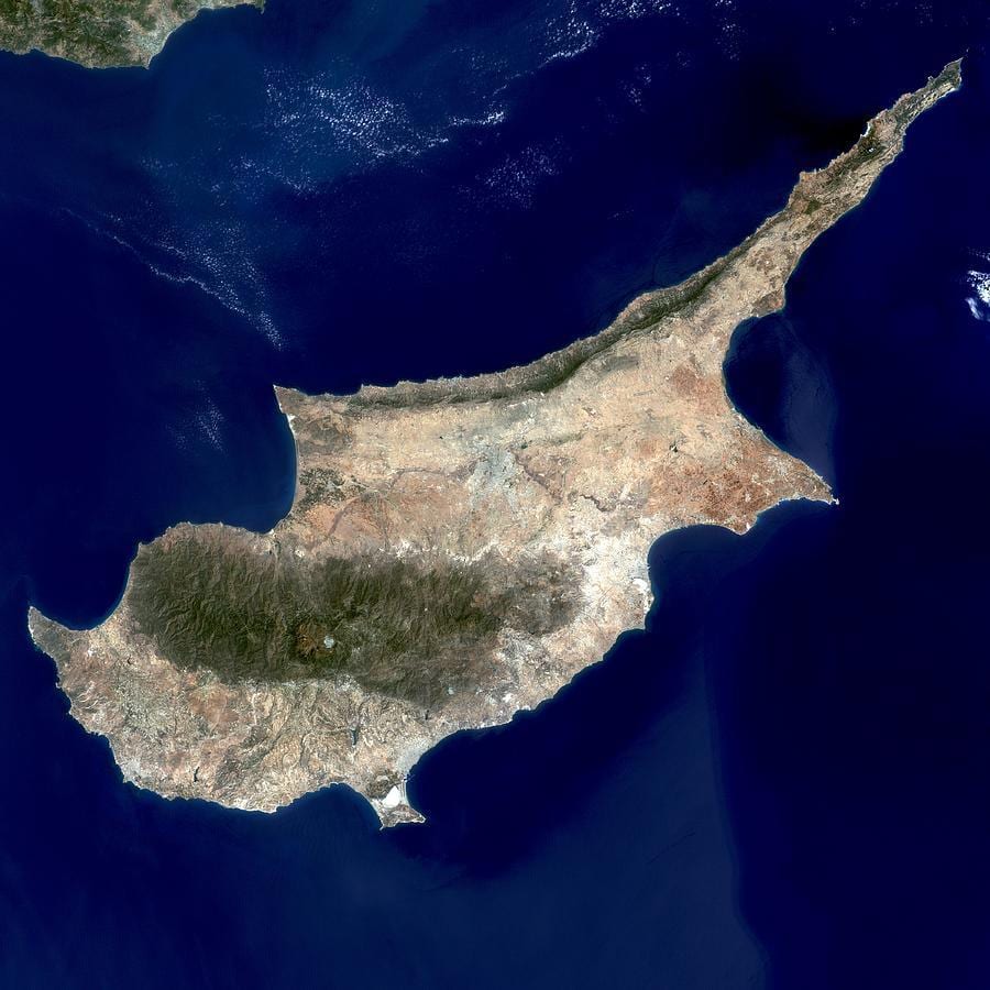 Chipre mapa de satélite