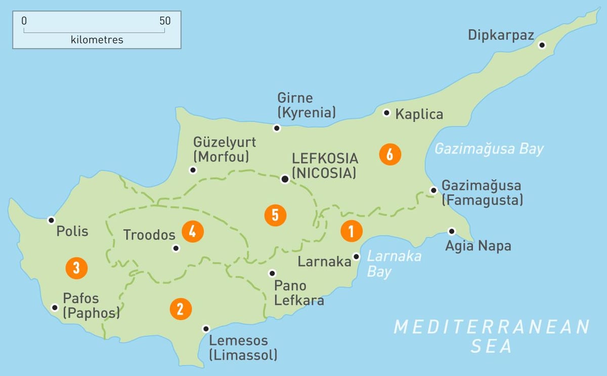 Mapa de Chipre país