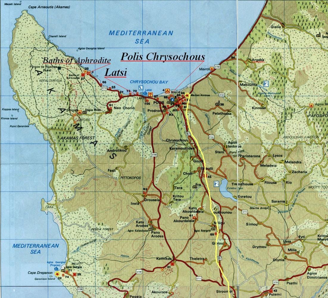 Mapa de latch Chipre