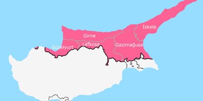 Mapa de Chipre dividido