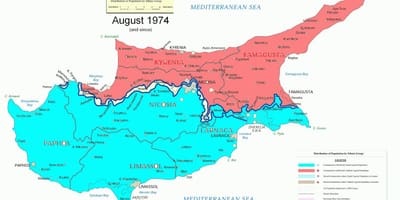 Mapa da división de Chipre