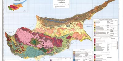 Chipre xeográfica mapa